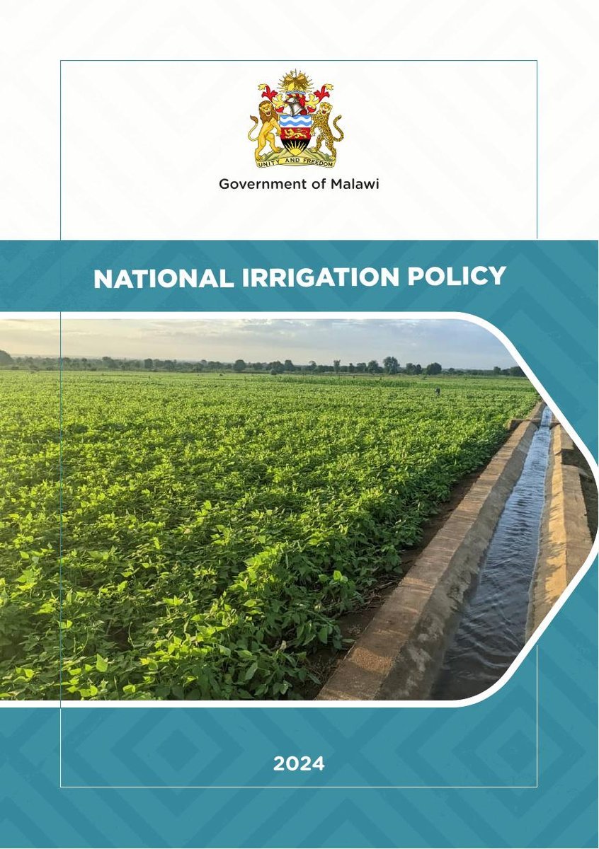 Cover of the Government of Malawi National Irrigation Policy, 2024