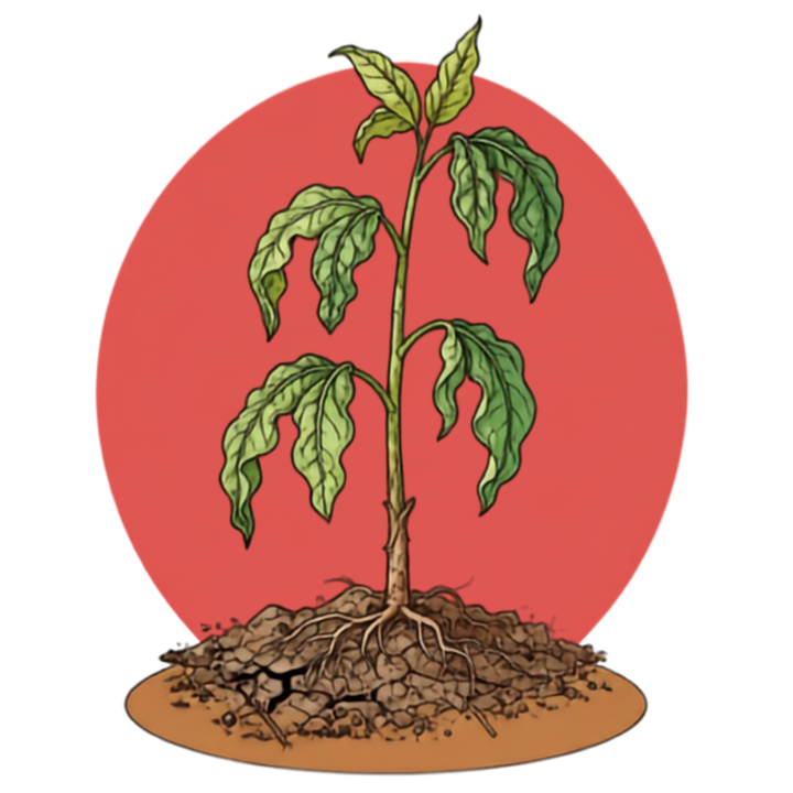 Chameleon reader showing red: dry soil
